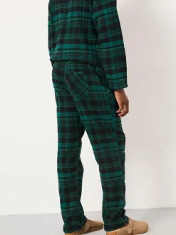Fat Face FatFace Samphrey Dark Green Check Pyjama Bottoms Hot