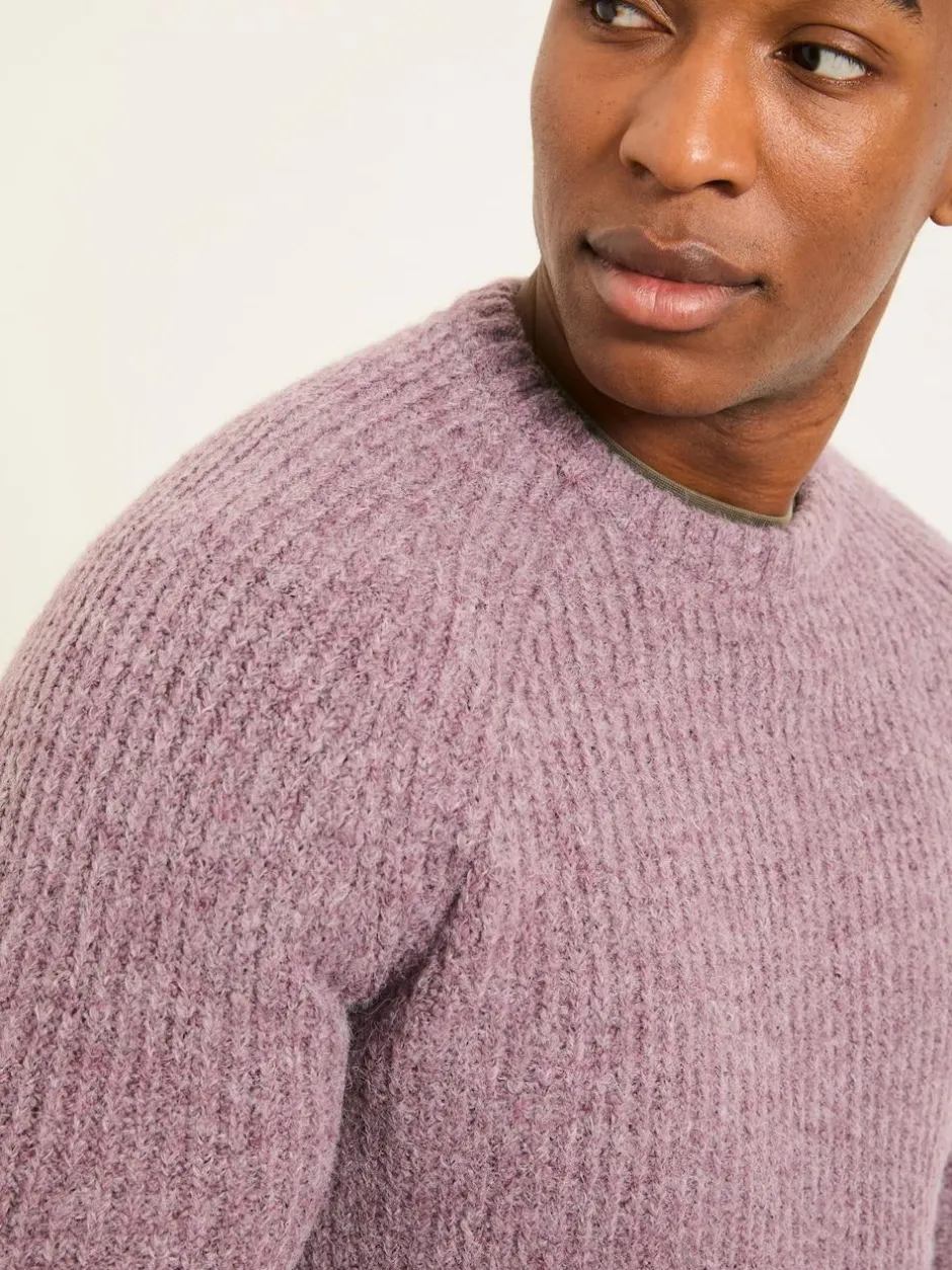 Fat Face FatFace Sefton Knitted Crew Neck Jumper Purple Outlet