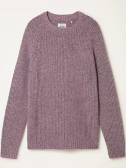 Fat Face FatFace Sefton Knitted Crew Neck Jumper Purple Outlet