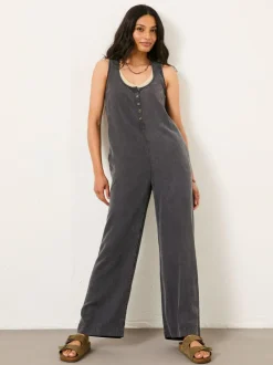 Fat Face FatFace Tara Charcoal Grey Dungarees Best