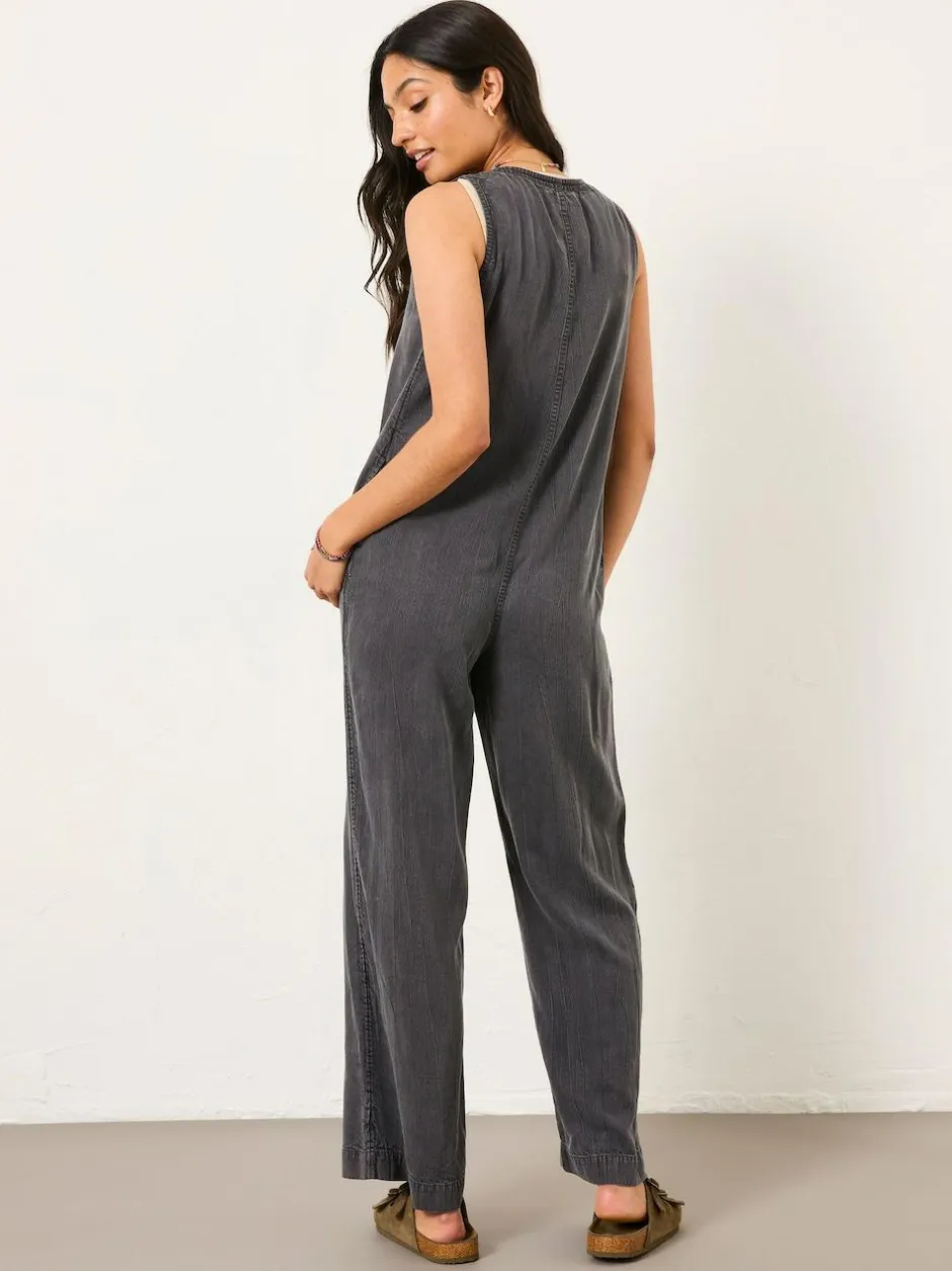 Fat Face FatFace Tara Charcoal Grey Dungarees Best