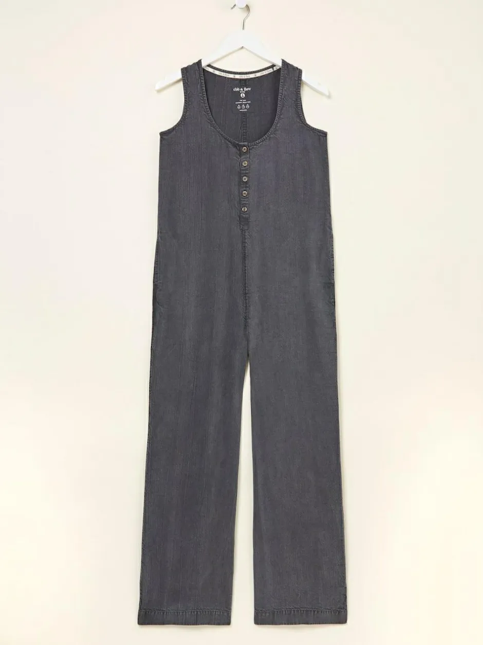 Fat Face FatFace Tara Charcoal Grey Dungarees Best
