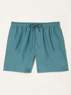 Fat Face FatFace Trevose Teal Blue Texture Print Swim Shorts Sale