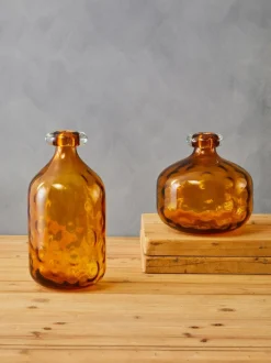 Fifty Five South Amber Huda Tall Glass Bottle Vase