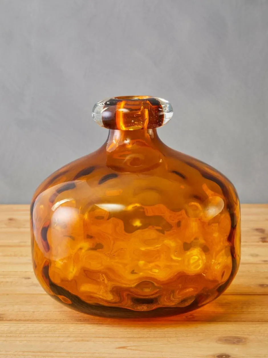 Fifty Five South Amber Huda Tall Glass Bottle Vase
