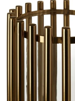 Fifty Five South Gold Martina Hurricane Steel/Glass Candle Holder
