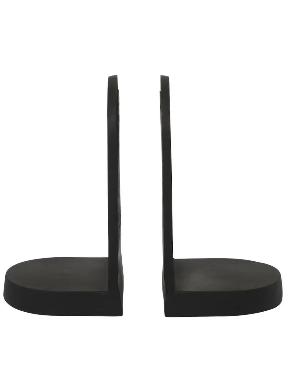 Fifty Five South Set of 2 Rubi Arched Bookends Black Outlet