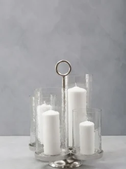 Fifty Five South Silver Glass Candle Holder Outlet