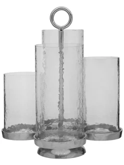 Fifty Five South Silver Glass Candle Holder Outlet