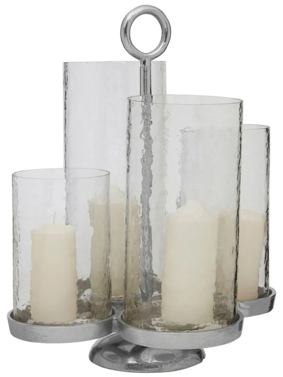 Fifty Five South Silver Glass Candle Holder Outlet