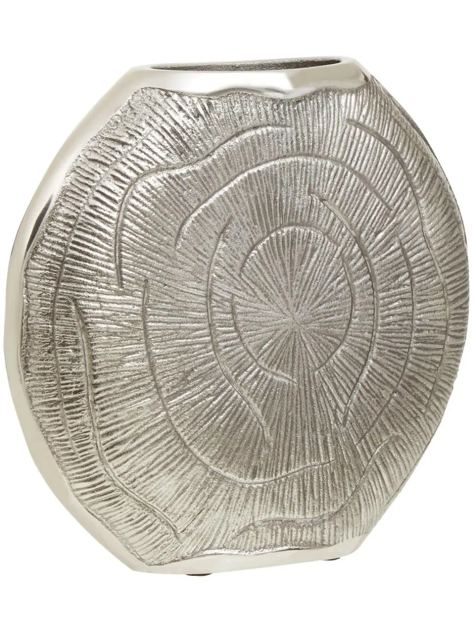 Fifty Five South Silver Small Silva Oak Effect Finish Vase Hot