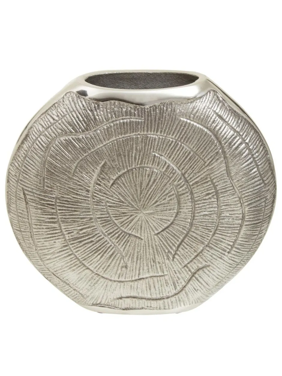 Fifty Five South Silver Small Silva Oak Effect Finish Vase Hot