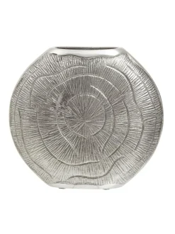 Fifty Five South Silver Small Silva Oak Effect Finish Vase Hot