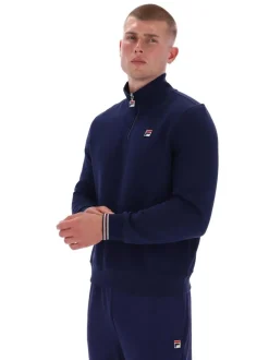 Fila RAMY 2 FBOX Quarter Zip With Tipping At Cuffs Sweatshirt Sky Blue Outlet