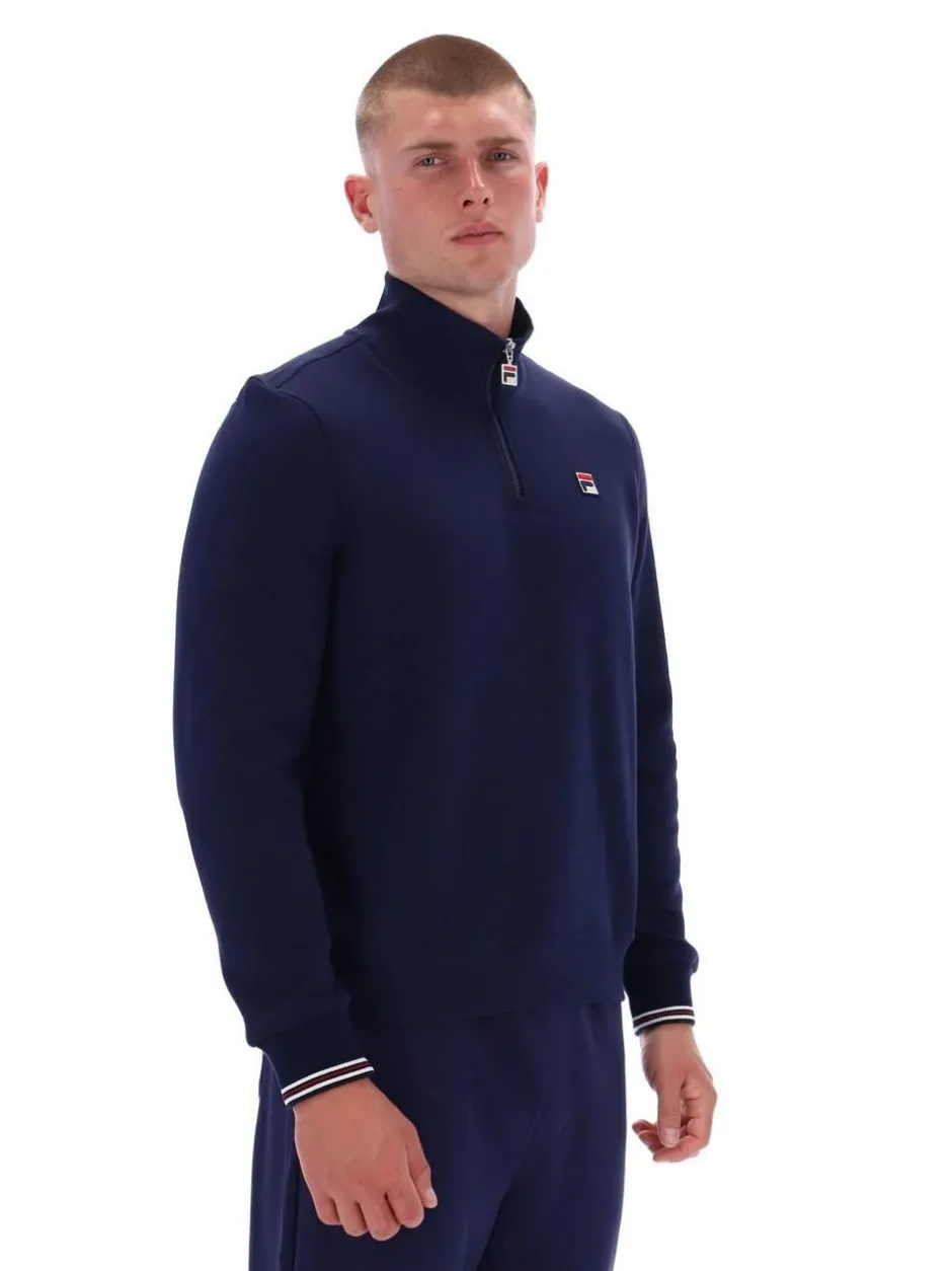Fila RAMY 2 FBOX Quarter Zip With Tipping At Cuffs Sweatshirt Sky Blue Outlet