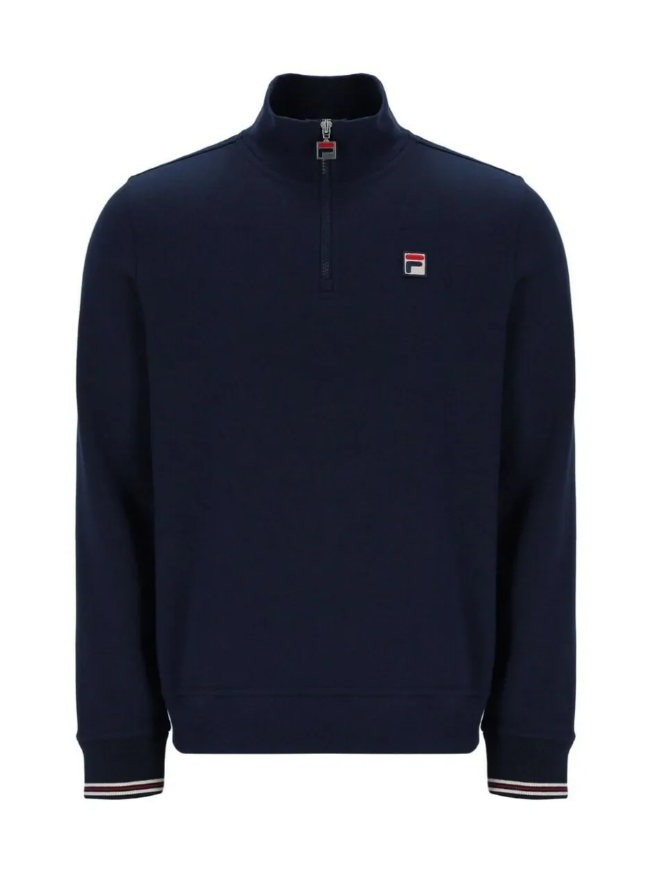 Fila RAMY 2 FBOX Quarter Zip With Tipping At Cuffs Sweatshirt Sky Blue Outlet