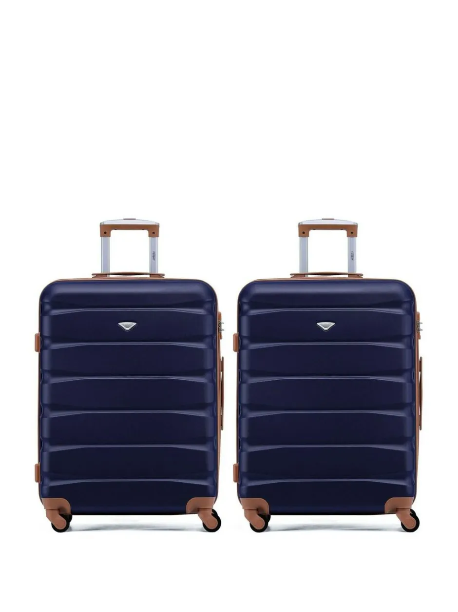 CABIN PRO Flight Knight Medium Blue Check In Hold Luggage Hardcase Travel Suitcases Set Of 2 Online