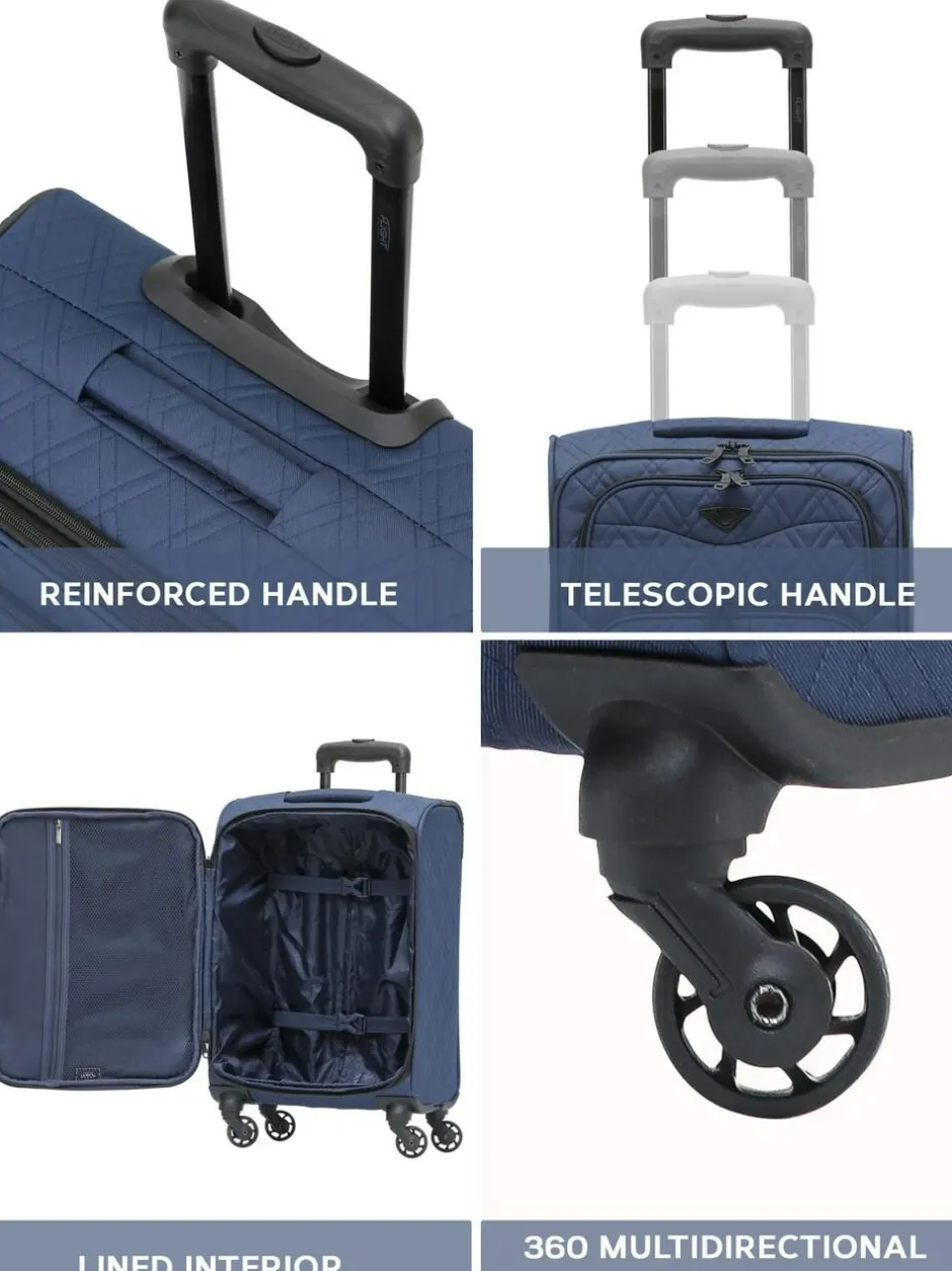 CABIN PRO Flight Knight Soft Case Carry On Suitcase Hand Luggage Blue Sale