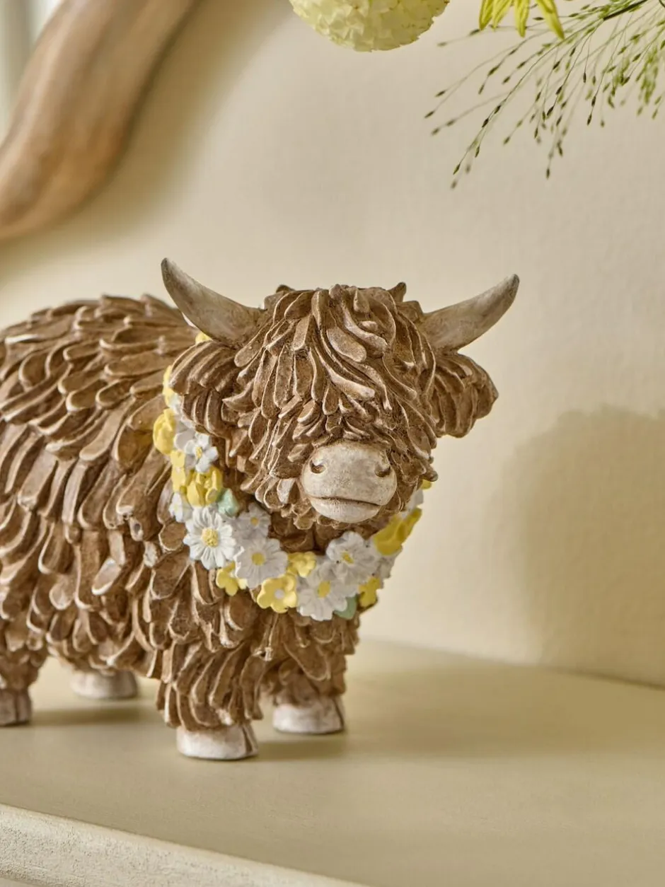 Next Flower Garland Hamish The Highland Cow Small Ornament