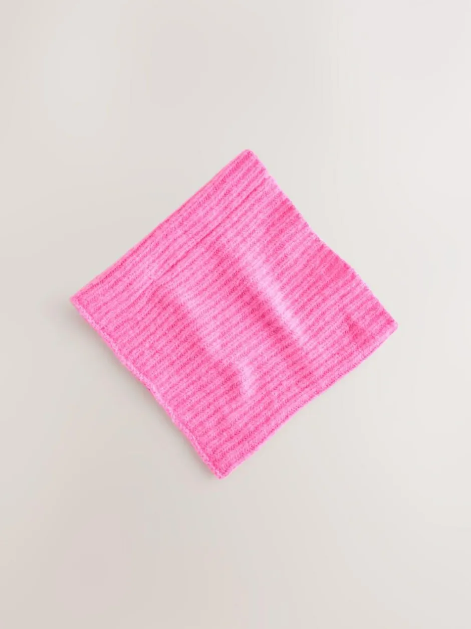 Next Fluro Pink Chunky Rib Snood (1-16yrs) Clearance