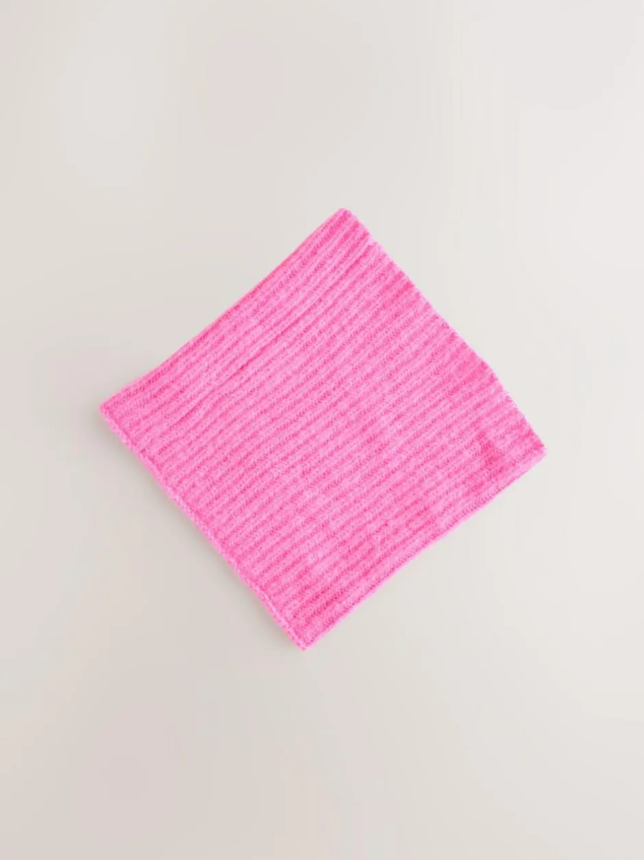 Next Fluro Pink Chunky Rib Snood (1-16yrs) Clearance