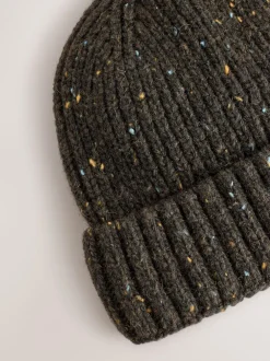 Next Neppy Twist Beanie Hat Forest Green Outlet