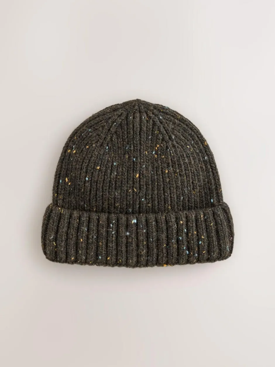 Next Neppy Twist Beanie Hat Forest Green Outlet
