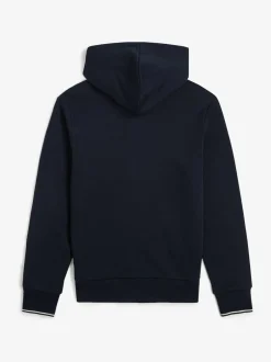Fred Perry Navy Zip Up Hoodie Hot