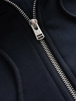Fred Perry Navy Zip Up Hoodie Hot