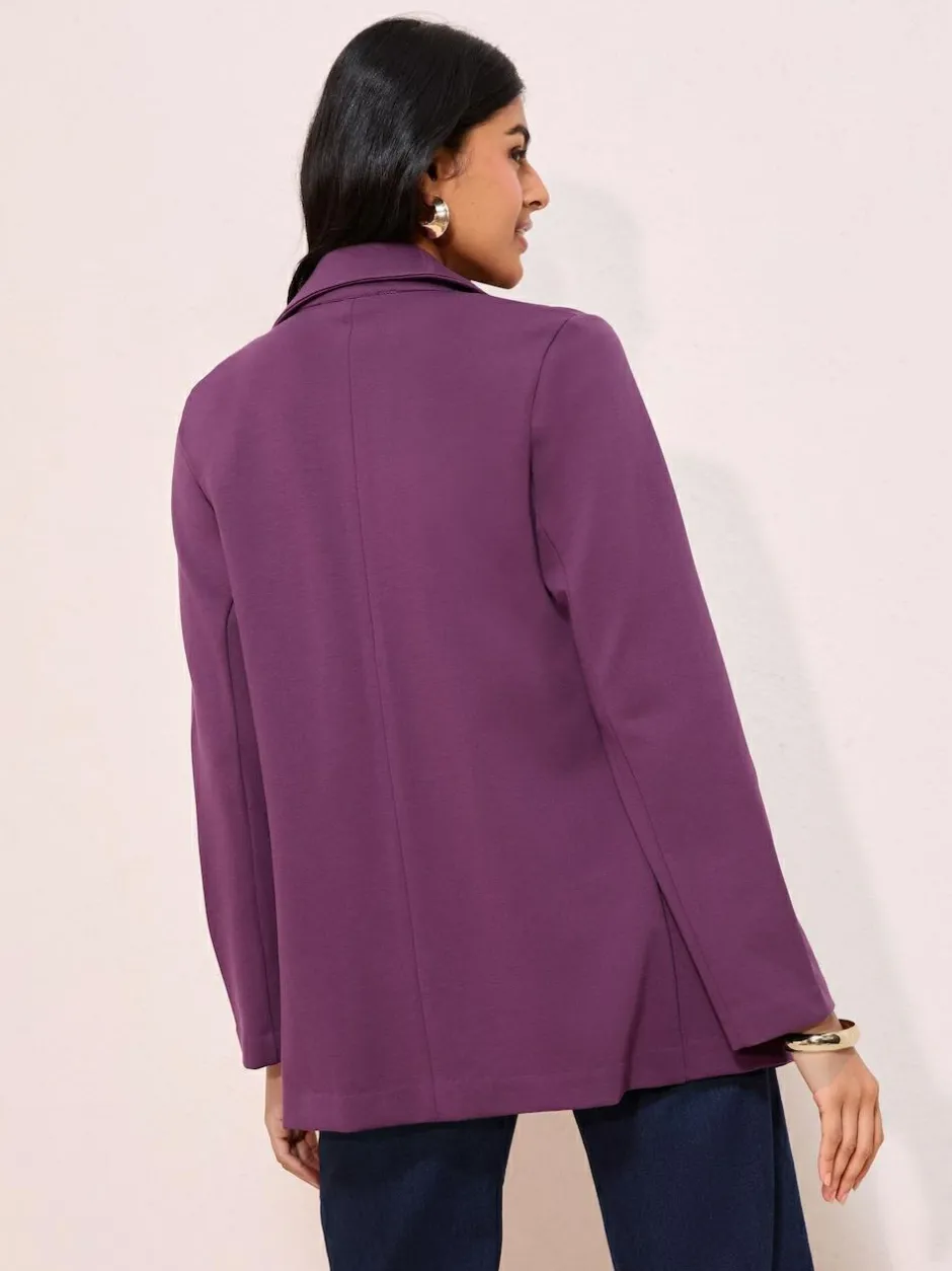 Friends Like These Edge To Edge Ponte Tailored Blazer Berry Outlet