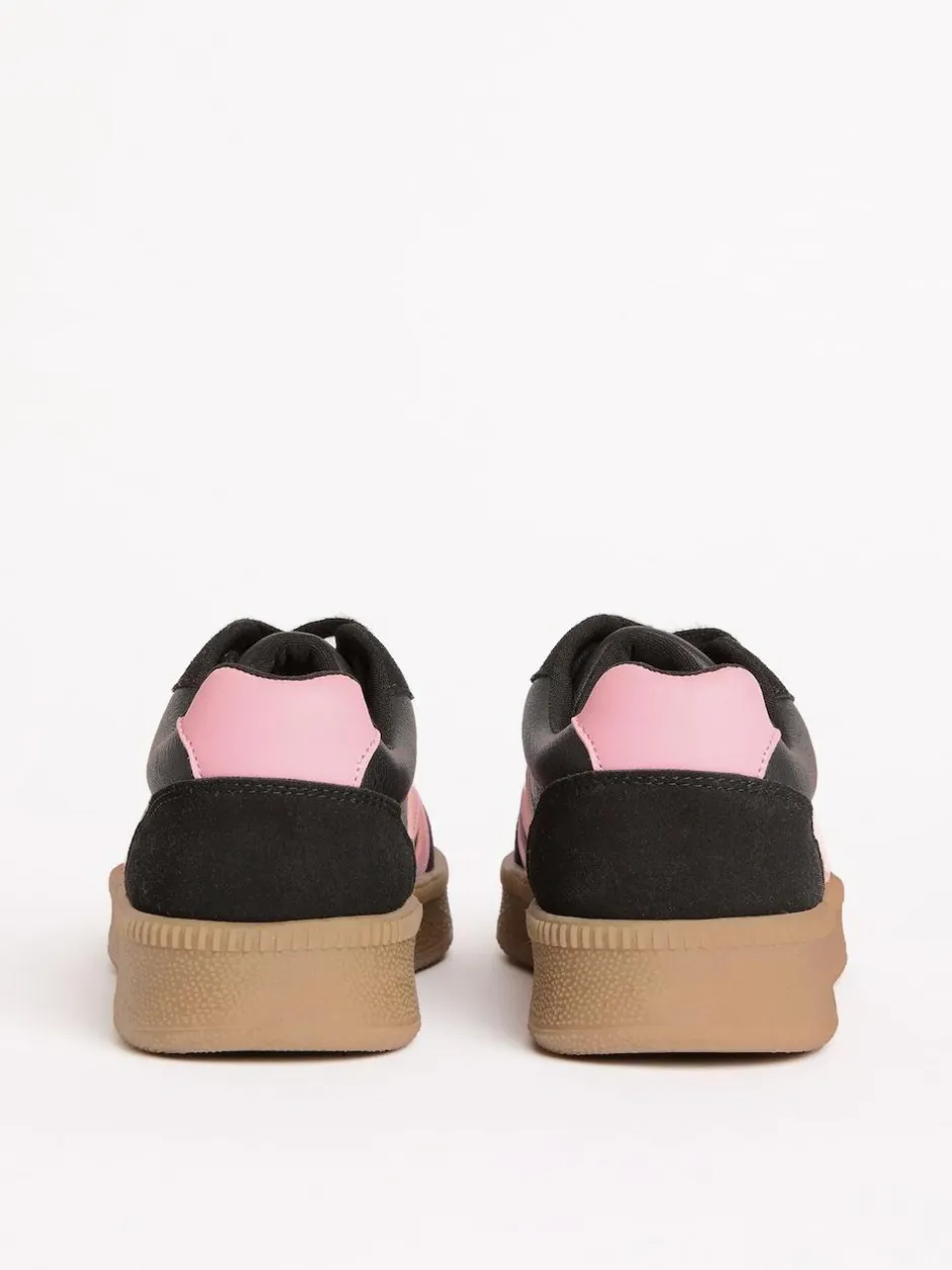 Friends Like These Black Standard Fit Lace Up Retro Gumsole Sports Trainers Online