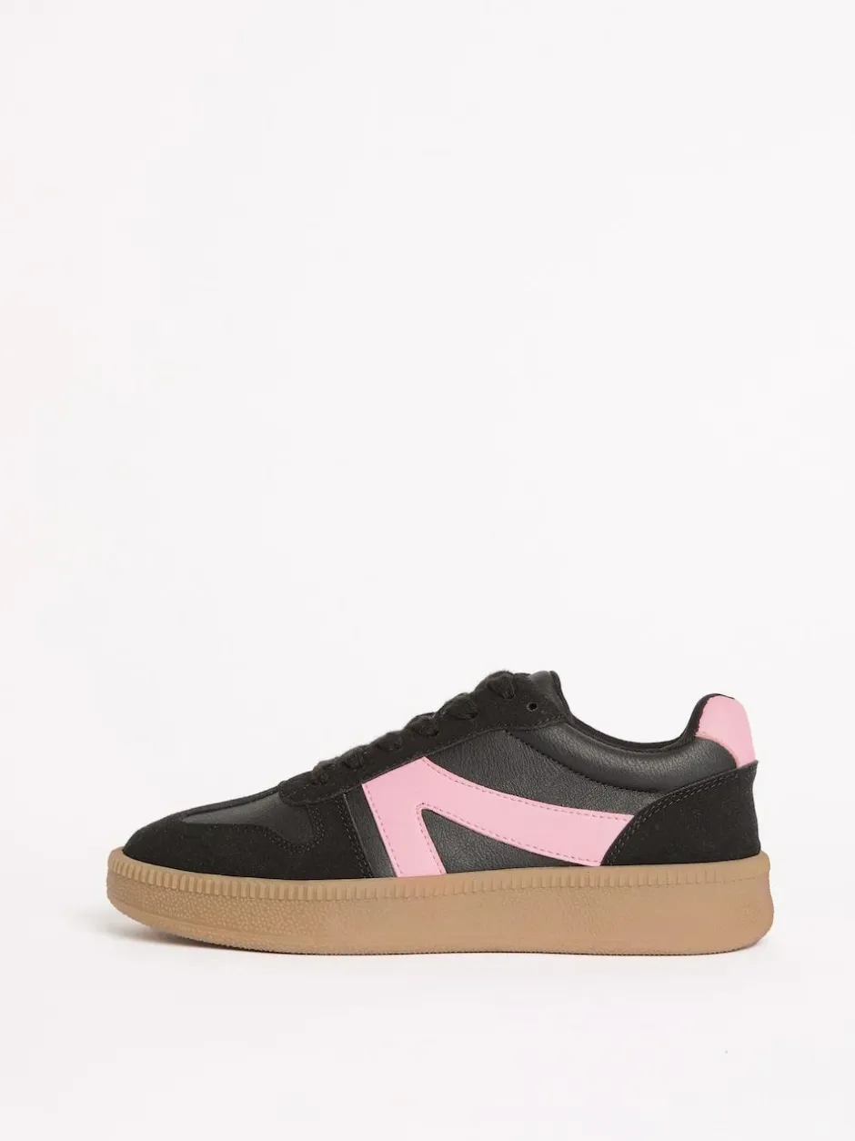 Friends Like These Black Standard Fit Lace Up Retro Gumsole Sports Trainers Online
