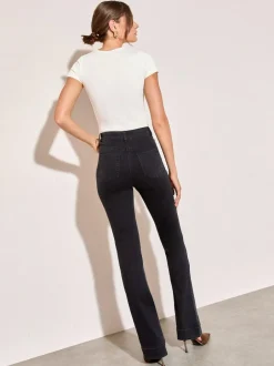 Friends Like These Black High Waist Pocket Flare Jeans