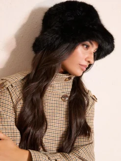 Friends Like These Faux Fur Bucket Hat Black Online