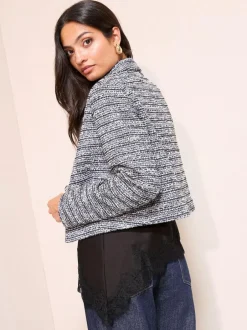 Friends Like These Blue Boucle Trophy Jacket Discount