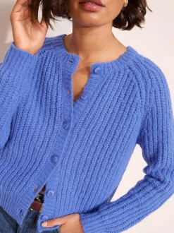 Friends Like These Crew Neck Cardigan Blue Sale