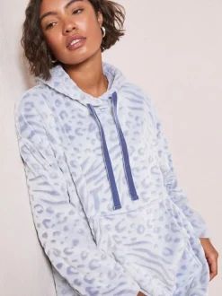 Friends Like These Blue Zebra Snoodie Robe Best