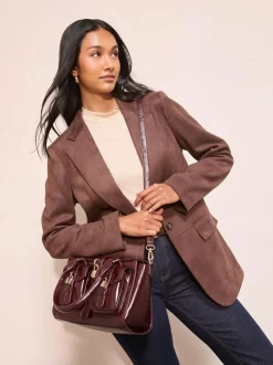 Friends Like These Padlock Pocket Bag Burgundy Red Sale