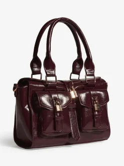 Friends Like These Padlock Pocket Bag Burgundy Red Sale
