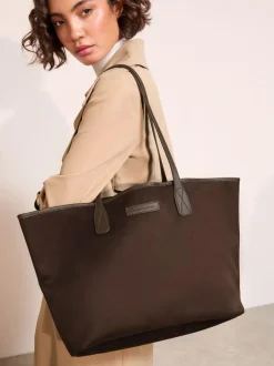 Friends Like These Faux Suede Soft Tote Bag Chocolate Brown Outlet