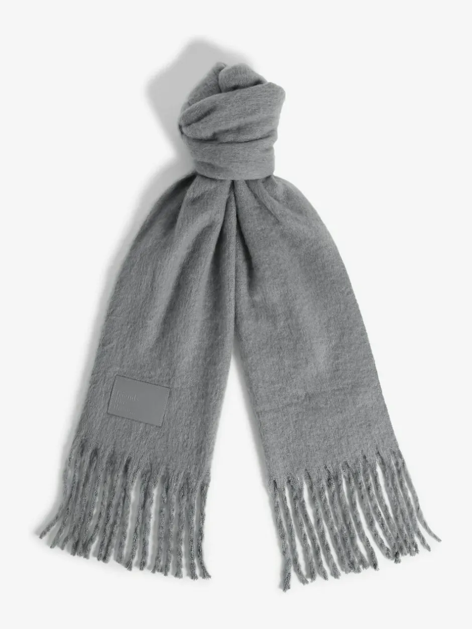 Friends Like These Cosy Brushed Blanket Scarf Grey