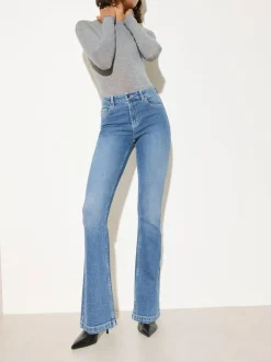 Friends Like These Petite Bootcut Denim Jeans Mid Wash New