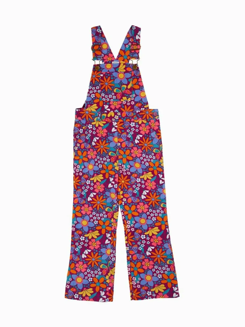 Frugi Purple Frida Flared Dungaree Outlet