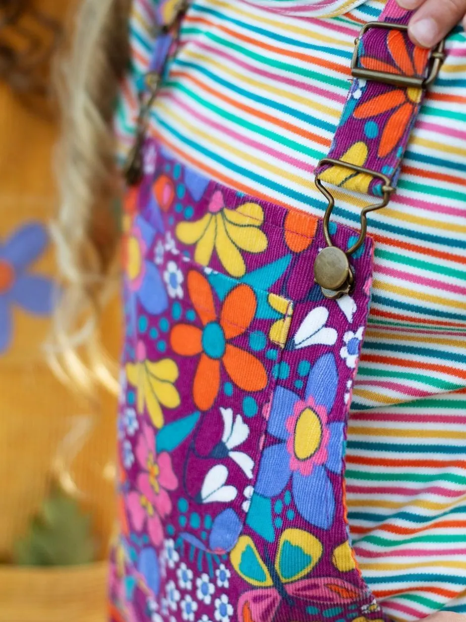 Frugi Purple Frida Flared Dungaree Outlet