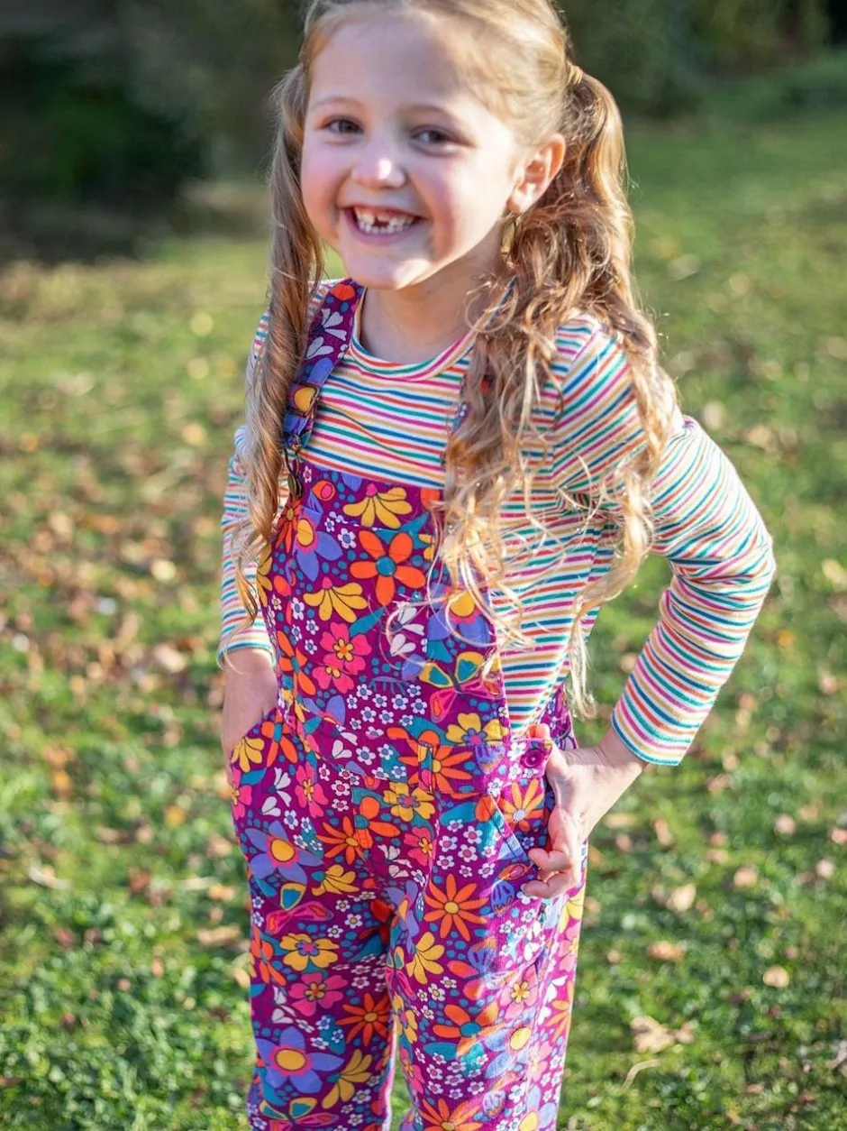 Frugi Purple Frida Flared Dungaree Outlet
