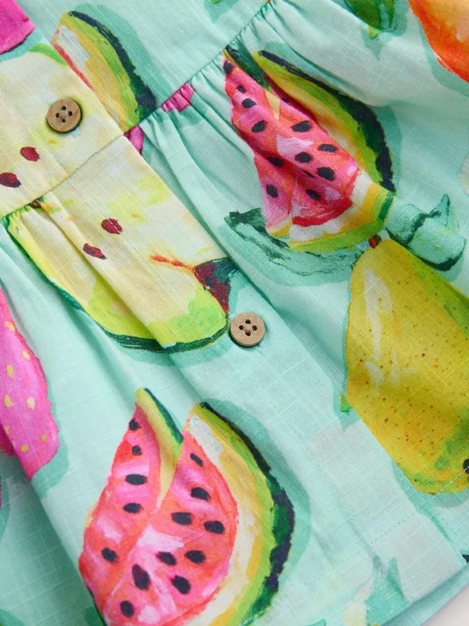Next Short Sleeve Cotton Dress (3mths-8yrs) Fruit Print