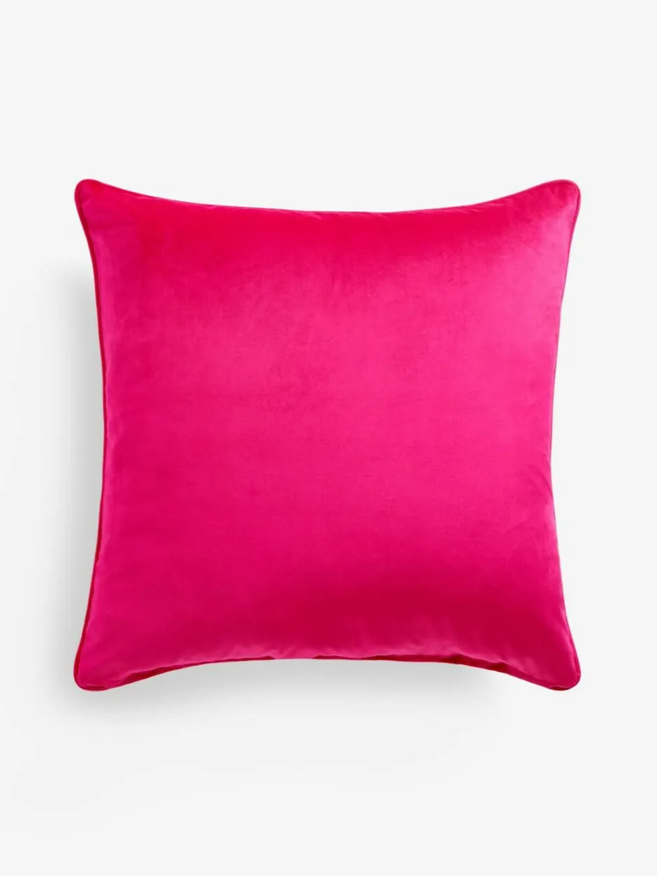 Next Fuchsia Pink 59 x 59cm Matte Velvet Cushion
