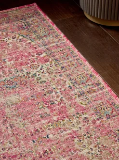 Next Washable Emporium Oriental Runner Fuchsia Pink Outlet