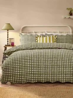Furn Forest Scalloped Edge Gingham Duvet Set Best