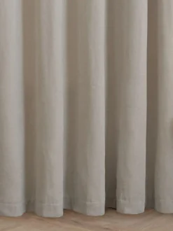 Furn Natural Soft Chenille 100% Blackout Eyelet Curtains Discount